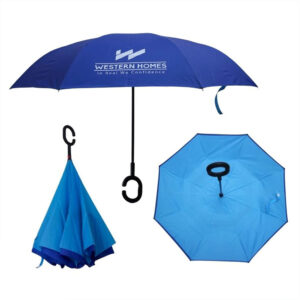 Ô Dù Cầm Tay Gấp Ngược Tự Đẩy Màu Đen D012 R=70cm - Quà Tặng Viva