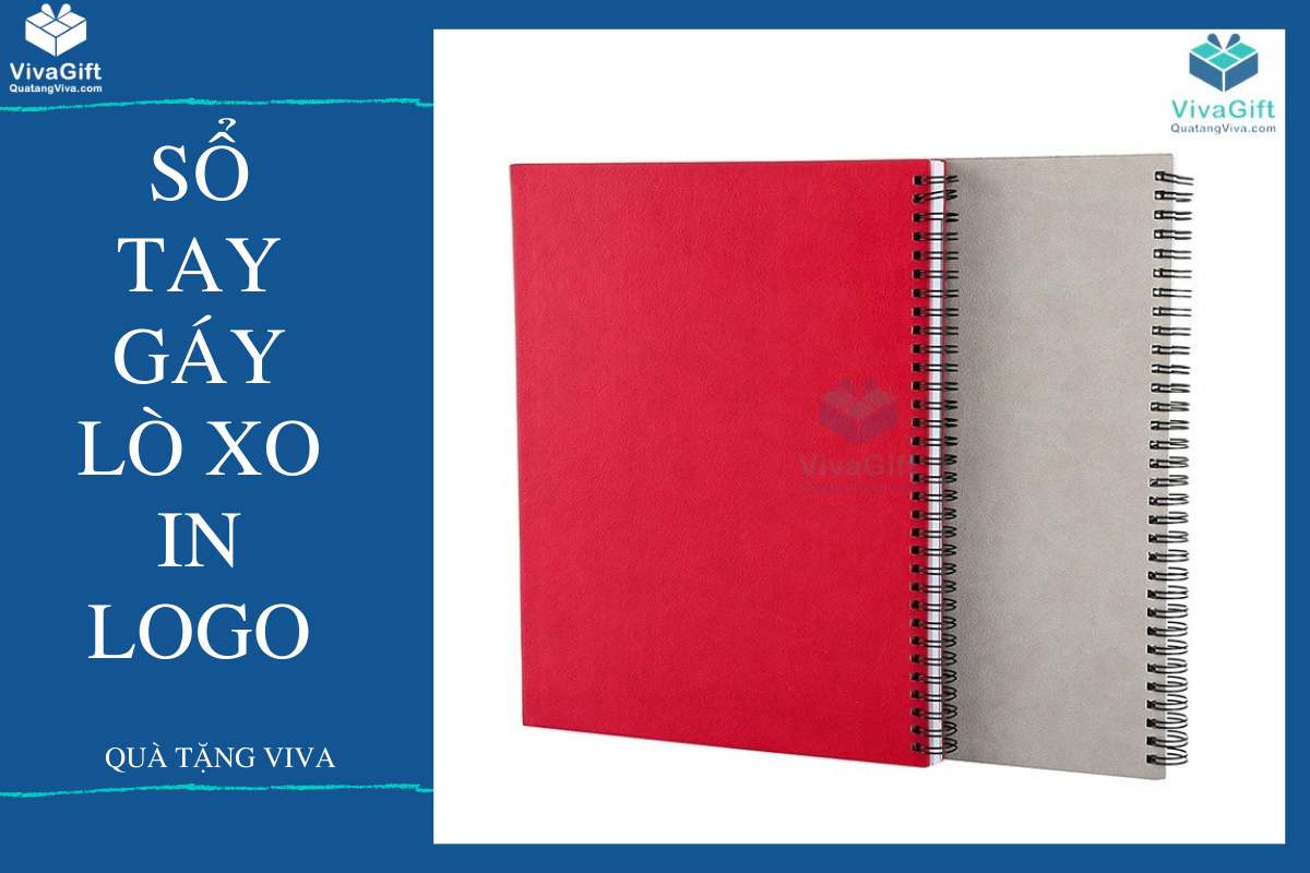 sổ tay gáy lò xo in logo