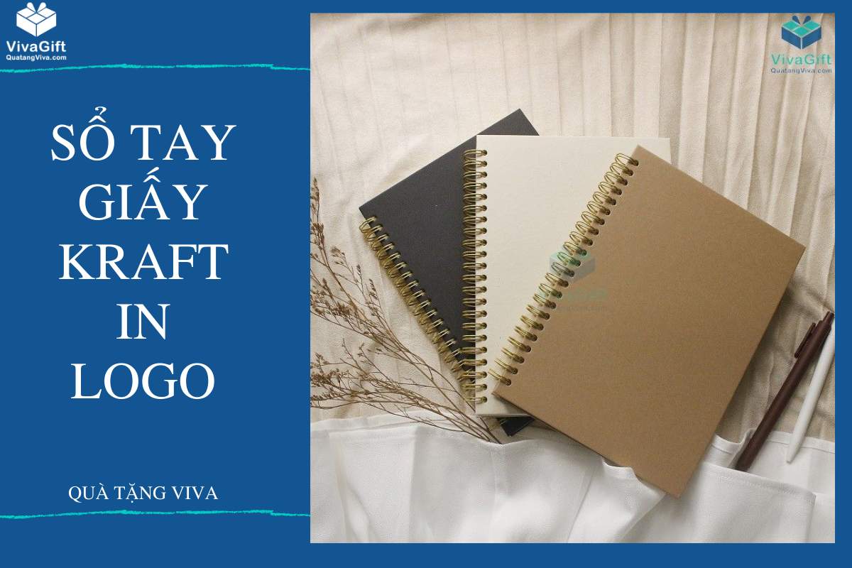 sổ tay bìa kraft in logo theo yêu cầu