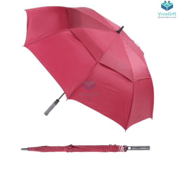 ô dù cầm tay cán thẳng 2 tầng bán kính 75cm d029 in logo theo yêu cầu