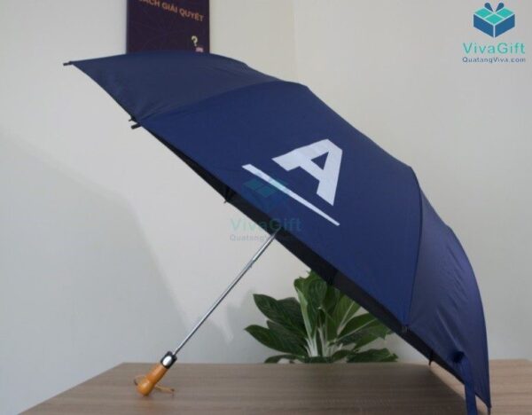 Ô Dù Cầm Tay Gấp 2 Tự Động 1 Chiều Bán Kính 70cm D020 Cán Gỗ 1
