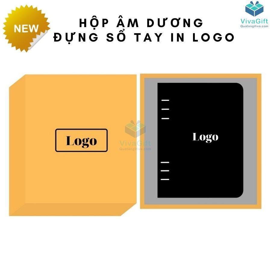 Hộp Âm Dương Đựng Sổ Tay In Logo HAD06