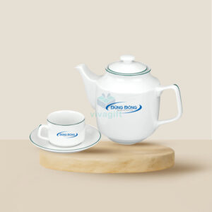 Bộ Ấm Chén Minh Long 0.7 L - Jasmine - Chỉ Xanh Lá 01071100903