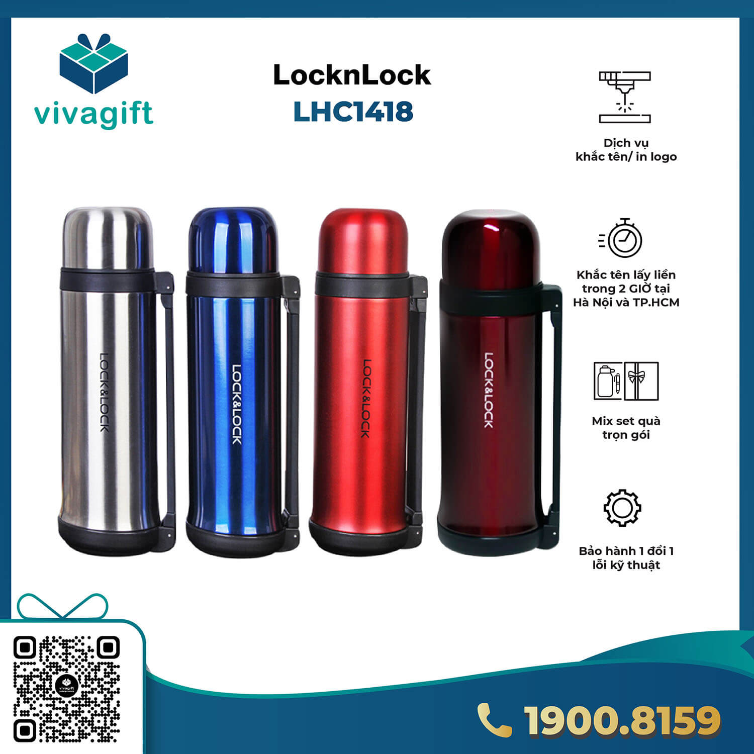 Bình Giữ Nhiệt Lock&Lock LHC1418 700ml Soft Handle Vacuum 1