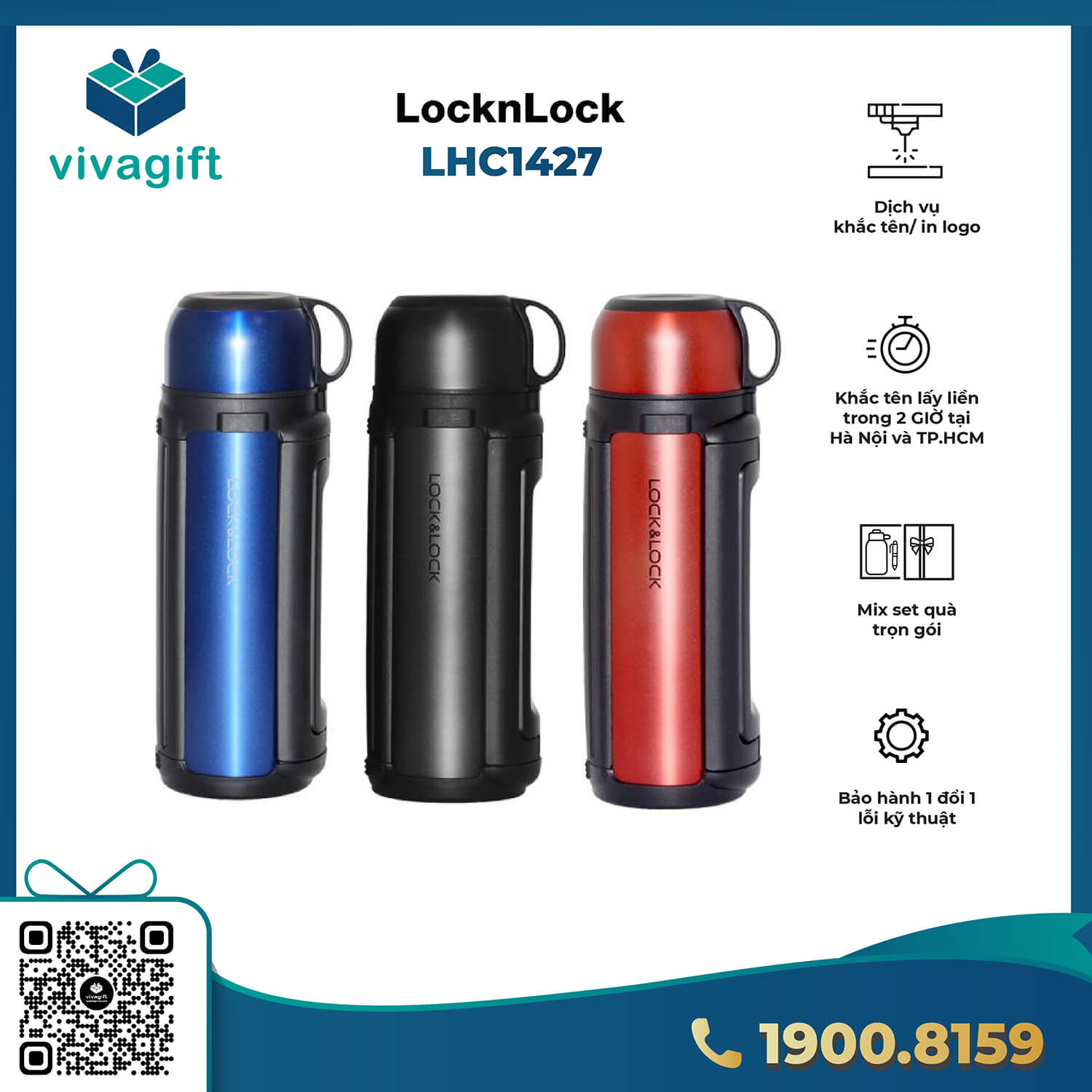 Bình Giữ Nhiệt Lock&Lock LHC1427 1800ml New Giant Hot Tank 1