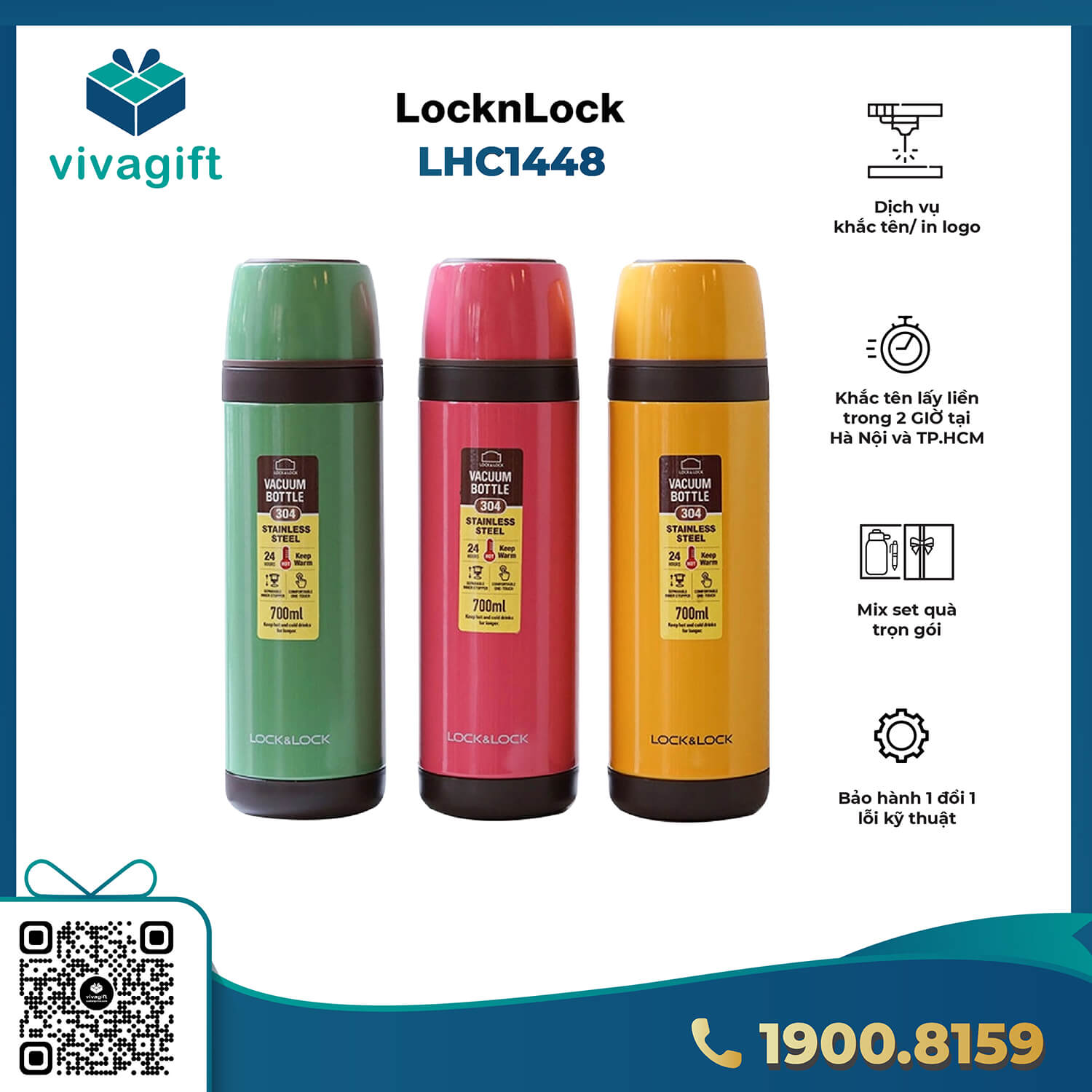 Bình Giữ Nhiệt Lock&Lock LHC1448 700ml City Vacuum Bottle Montreal