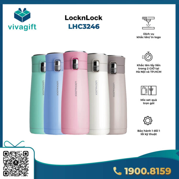 Bình Giữ Nhiệt Lock&Lock LHC3246 450ml Macaron I.d Tumbler 1