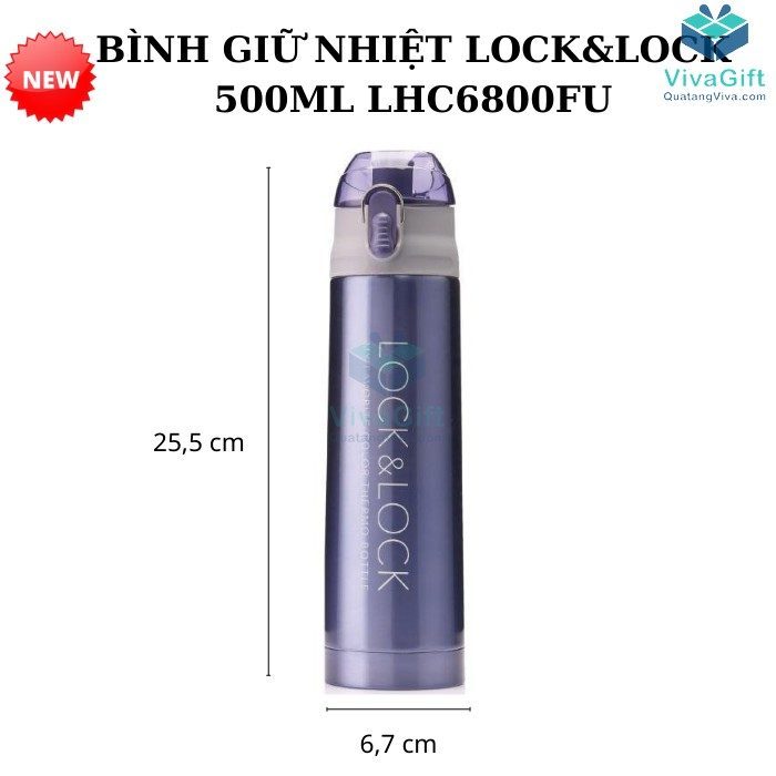 Bình Giữ Nhiệt Lock&Lock Vacuum Bottle LHC6800FU 500ml In Logo 12