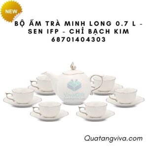 Bộ Ấm Trà Minh Long 0.7 L - Sen IFP - Chỉ Bạch Kim 68701404303