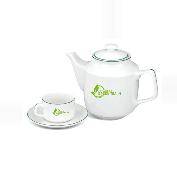 Bộ Ấm Trà Minh Long 1.1 L - Jasmine - Chỉ Xanh Lá 01111100903 - Hình ảnh 3