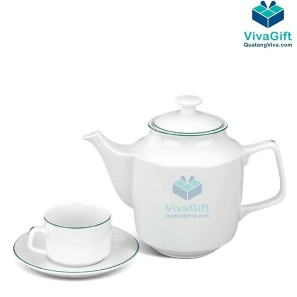 Bộ Ấm Trà Minh Long 1.1 L - Jasmine - Chỉ Xanh Lá 01111100903 - Hình ảnh 4