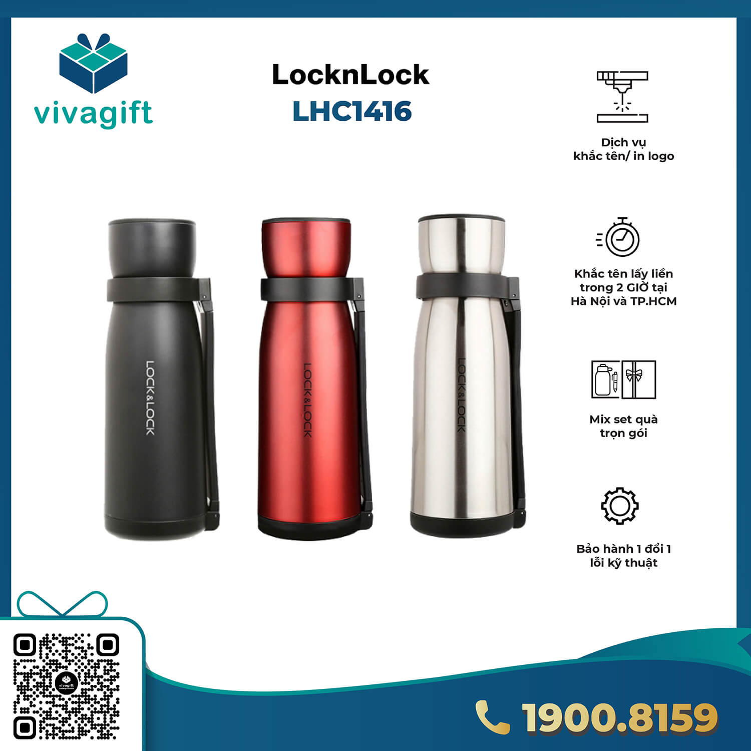 Bình Giữ Nhiệt Lock&Lock LHC1416 Metal Motor Hot Tank 1200ml 1