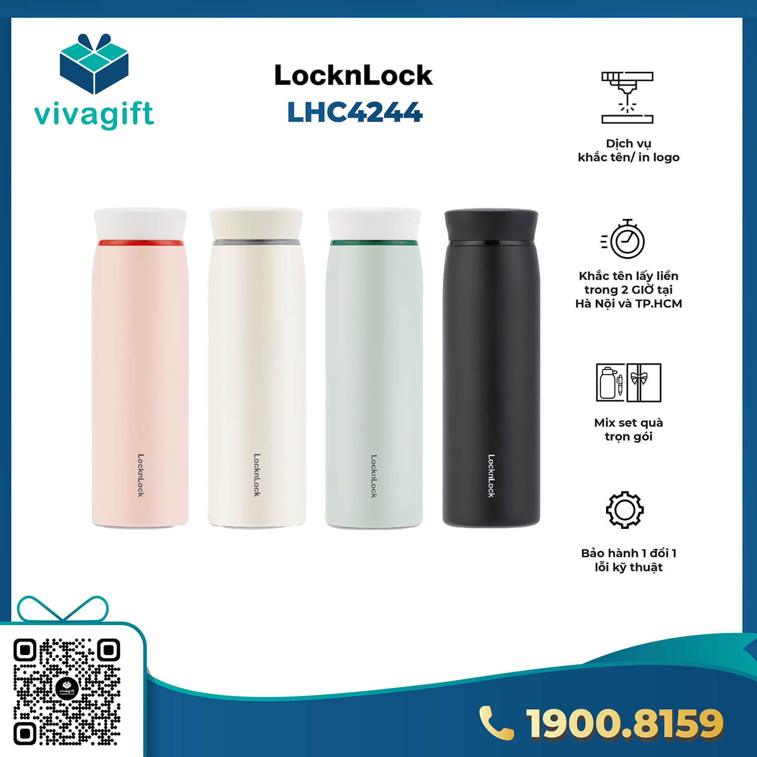 binh giu nhiet locklock lhc4244 460ml 6 8 VivaGift