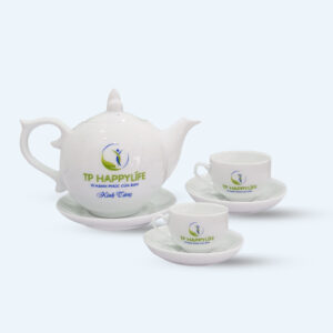 Bộ Ấm Chén Bát Tràng - Bộ Bưởi 600ml A020