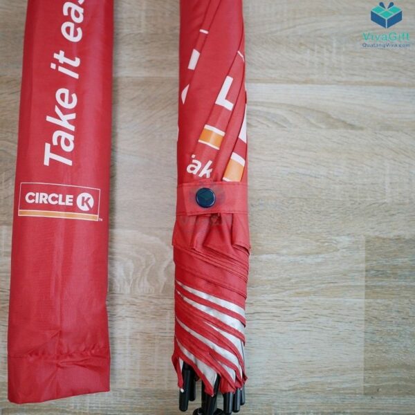Dù Cầm Tay Cán Cong Bán Kính 60cm Cán Nhựa In Logo D038 18