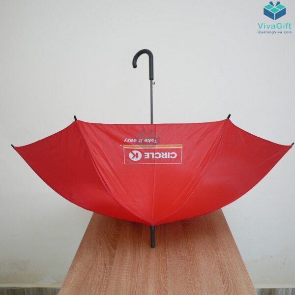 Dù Cầm Tay Cán Cong Bán Kính 60cm Cán Nhựa In Logo D038 12