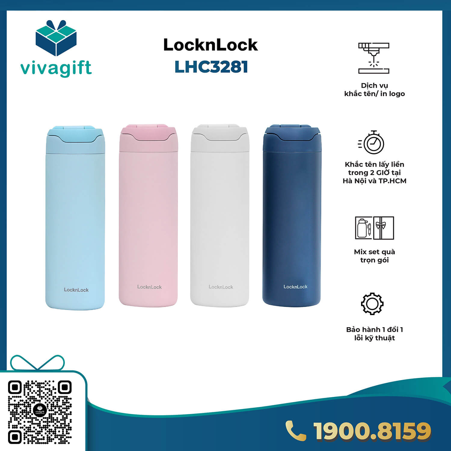 Bình giữ nhiệt LocknLock 420ml Dandy One Touch Tumbler LHC3281 1