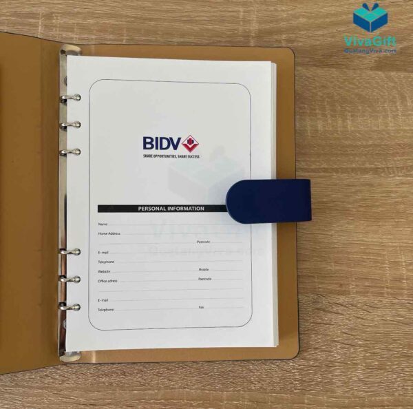 Sổ Tay Bìa Còng Gập 2 B035 Kèm Khoá Nam Châm - Hình ảnh 6