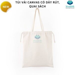 Túi vải canvas TVC08 có dây rút, quai xách