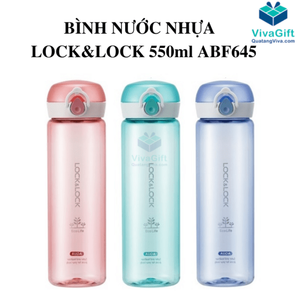 Bình Nước Nhựa Lock&Lock One Touch 550ml ABF645 In Logo