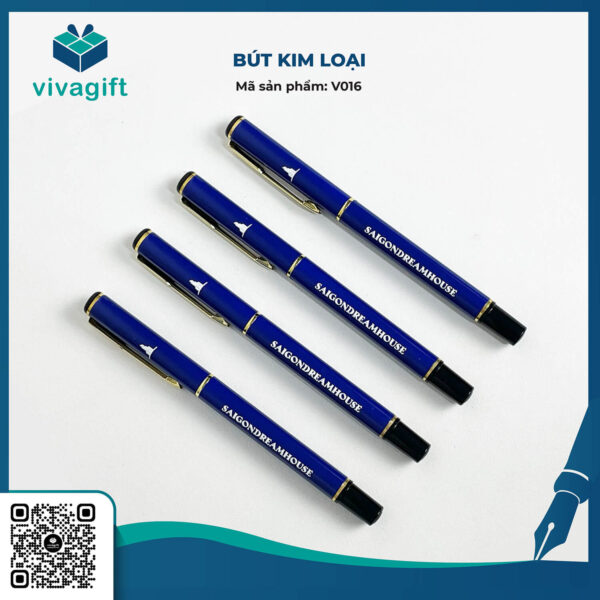 Bút Kim Loại Đậy Nắp Khắc Tên V016 - Quatangviva.com