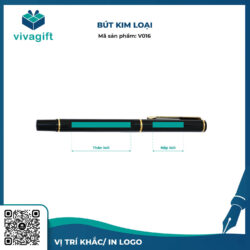 Bút Kim Loại Đậy Nắp Khắc Tên V016 – Quatangviva.com