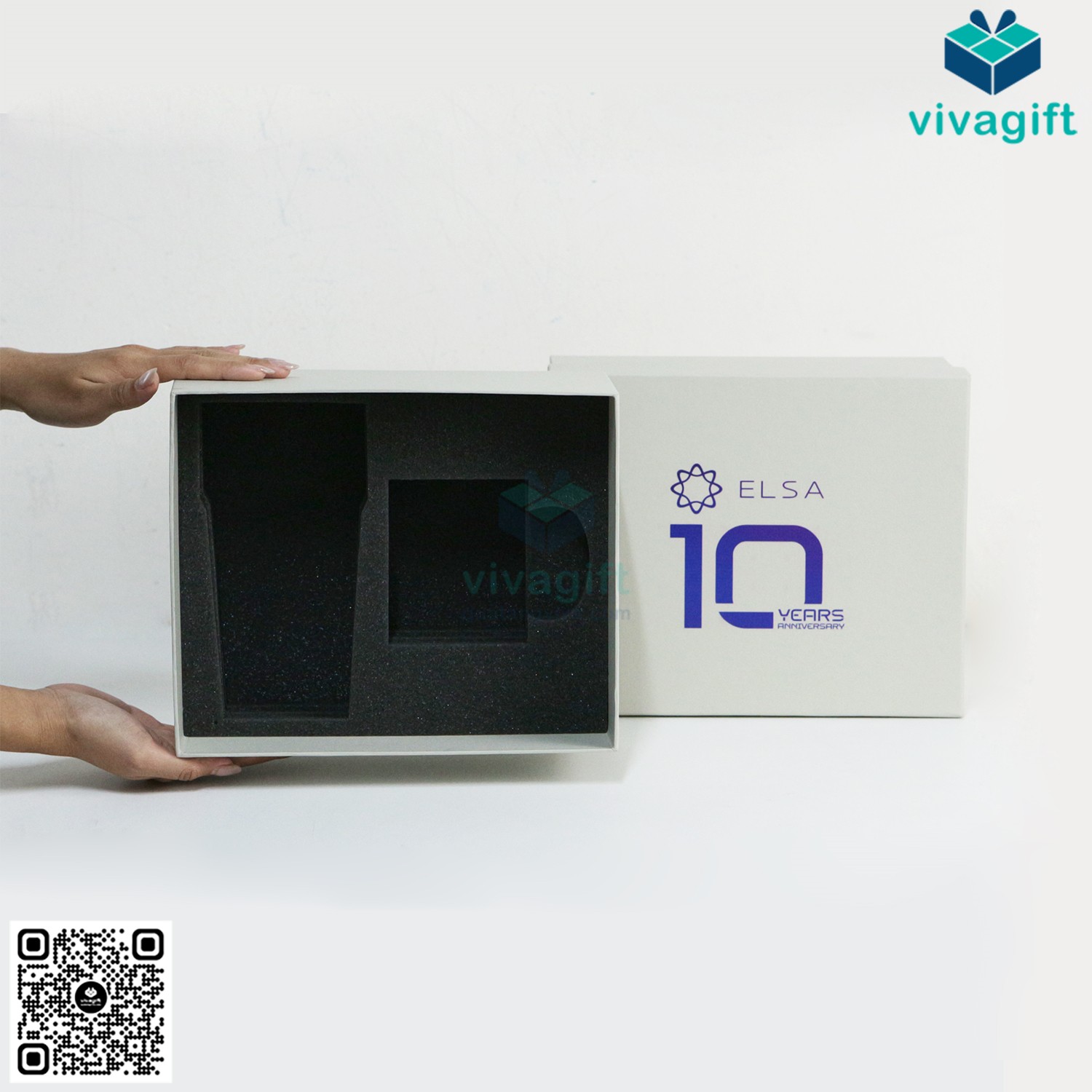 Quà Tặng Doanh Nghiệp Vivagift 88 Hộp Quà Tặng Đựng Ly Giữ Nhiệt, Ly Sứ HAD10 - Quatangviva.com