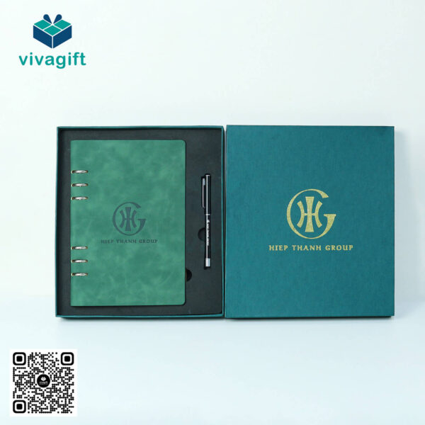Set Quà Tặng Sổ Tay Bìa Còng + Bút GS101 - Hình ảnh 2