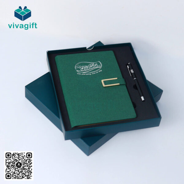 Set Quà Tặng Sổ Tay Bìa Còng + Bút GS101 - Hình ảnh 4