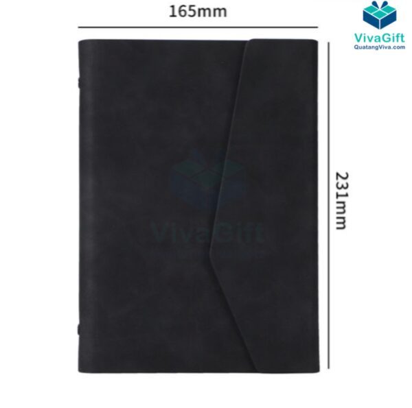 Sổ Tay Bìa Còng Gập 3 B063 Kèm Khoá Nam Châm In Logo Theo Yêu Cầu