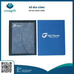 Sổ Tay Bìa Còng Gập 3 B064 Kèm Khoá Nam Châm – Quà Tặng Viva