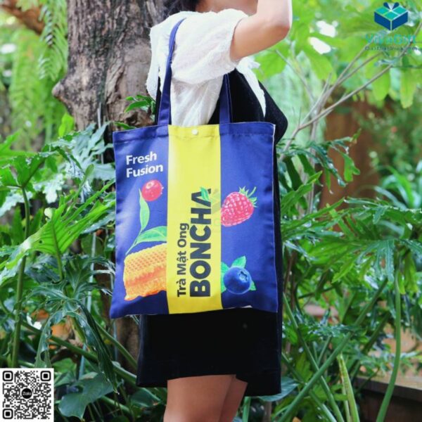 Túi Canvas Có Nút Bấm Nhựa Boncha TVC012-1 - Hình ảnh 5