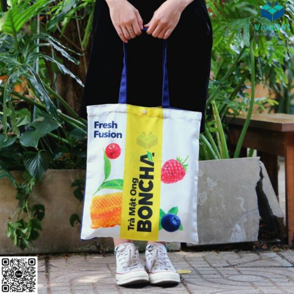 Túi Canvas Có Nút Bấm Nhựa Boncha TVC012-1 - Hình ảnh 8
