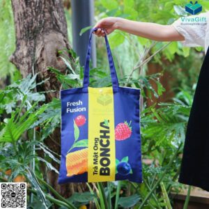 Túi Canvas Có Nút Bấm Nhựa In Logo Boncha TVC012-1 (2)