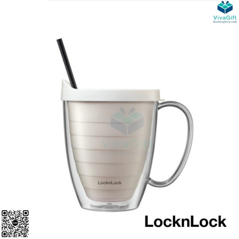 Ly Nhựa 2 Lớp LocknLock Double Wall Cold Cup 360ml HAP525IVY 1