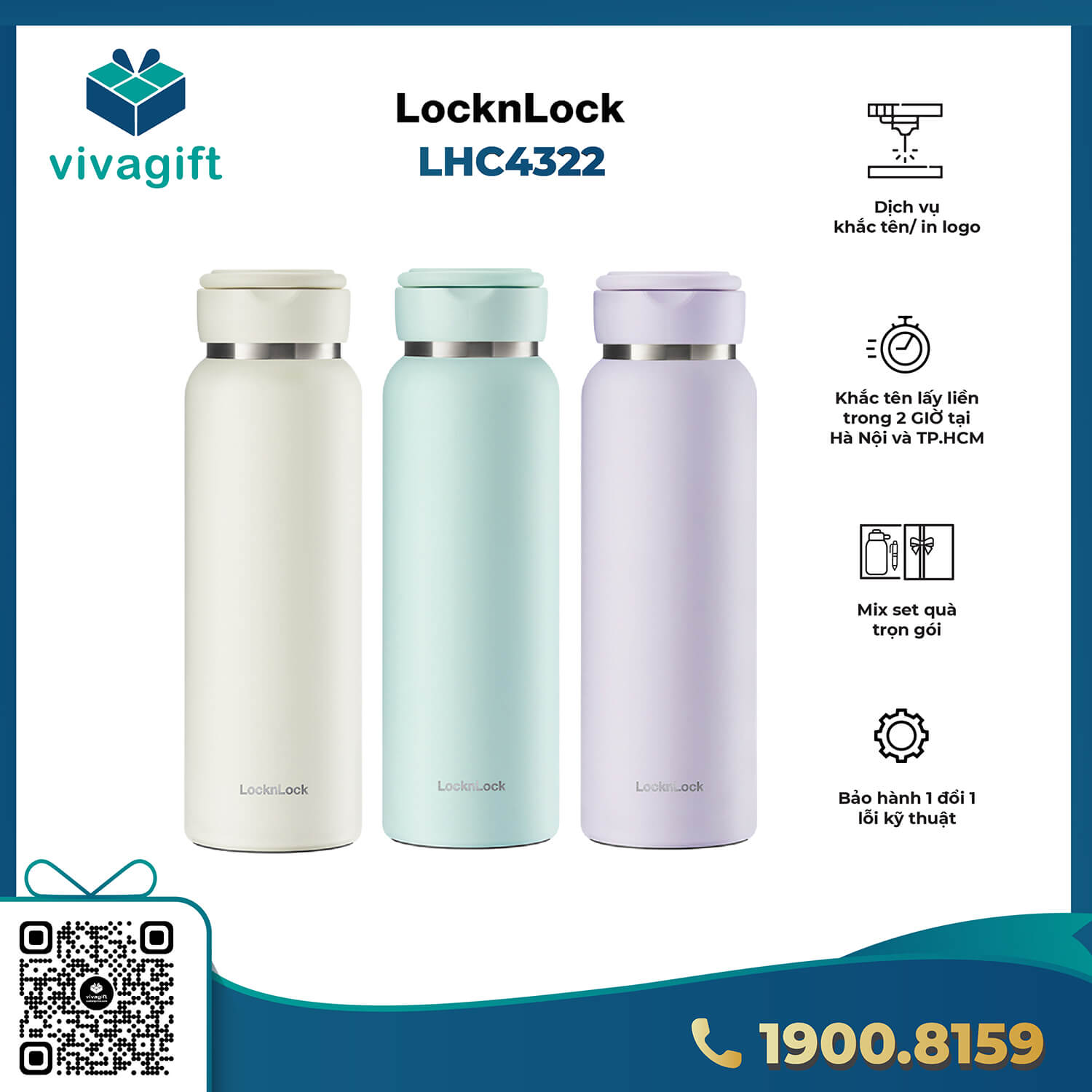 Bình giữ nhiệt Lock&Lock 800ml LHC4322 1