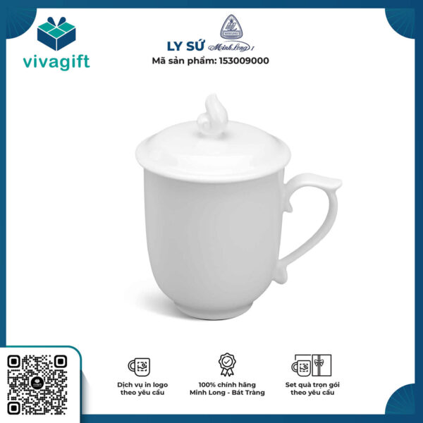 Cốc Sứ Minh Long 0.30 L - Mẫu Đơn - Trắng 153009000 3