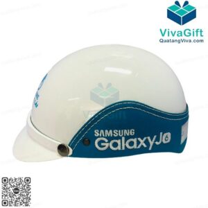 Nón Bảo Hiểm Nửa Đầu Ốp Da BH012-2 In Logo 1