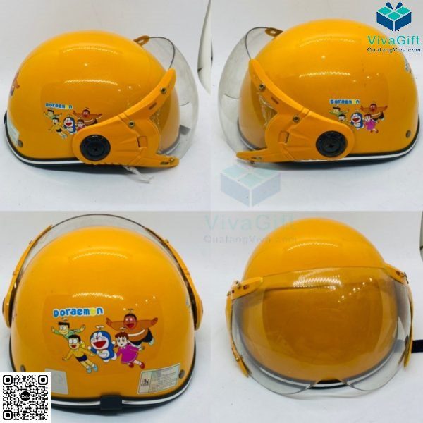 Mũ Bảo Hiểm Trẻ Em Nửa Đầu BH020-1 Có Kính Càng In Logo