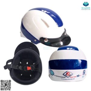 Nón Bảo Hiểm 1/2 Đầu Có Lỗ Thông Gió BH013-3 In Logo