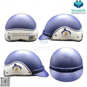 Nón Bảo Hiểm Nửa Đầu BH010-8 Sơn Nhám Màu Tím