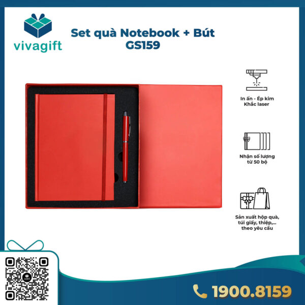 Bộ Giftset Sổ Tay NoteBook Và Bút Ghi Chép GS159 1