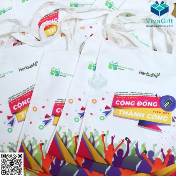 Túi Vải Tote Có Quai Xách TVC01-11 In Logo
