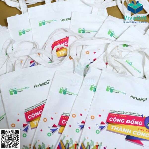 Túi Vải Tote Có Quai Xách TVC01-11 In Logo 1