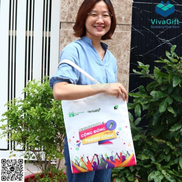 Túi Vải Tote Có Quai Xách TVC01-11 In Logo 9