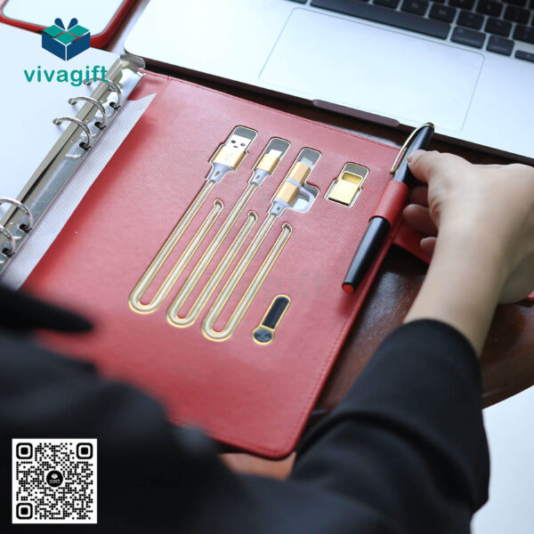 Giftset Sổ Tay Đa Năng Kèm Sạc Dự Phòng, USB Và Bút Kim Loại GS158 - Hình ảnh 10