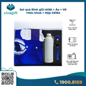 Bộ Quà Tặng GS164 Bình Giữ Nhiệt + Áo Khoác + Tất + Móc Khóa