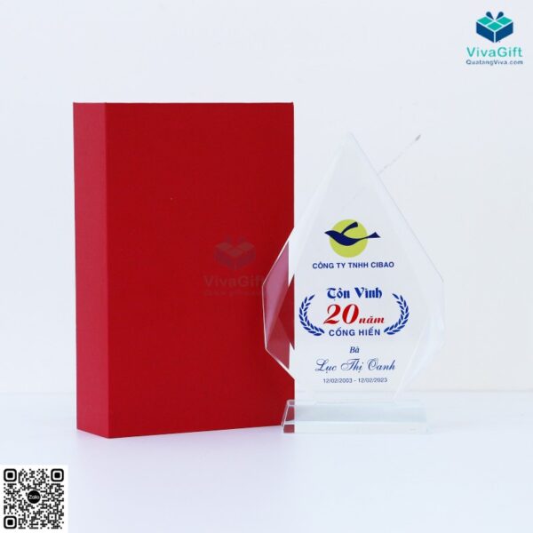Kỷ Niệm Chương Pha Lê Hình Ngọn Giáo KN-P204 3