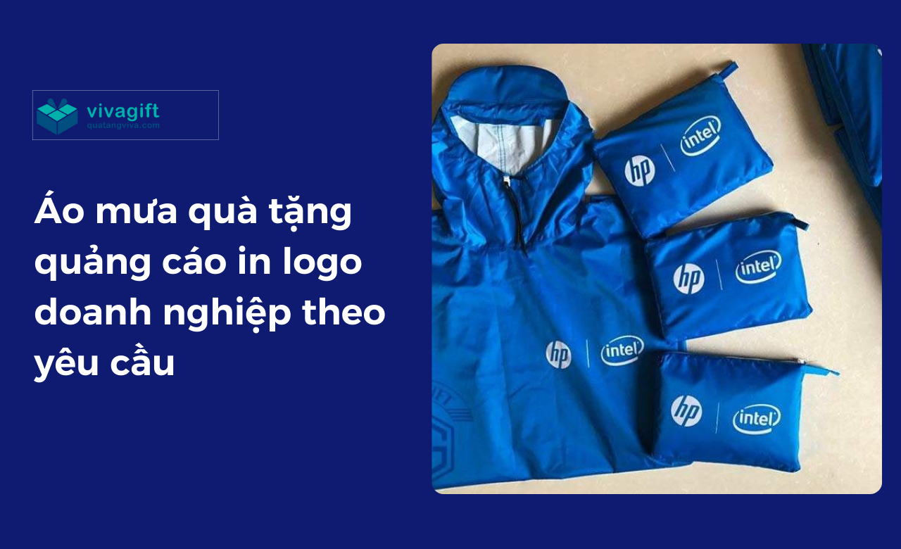 Áo mưa quà tặng quảng cáo in logo doanh nghiệp theo yêu cầu