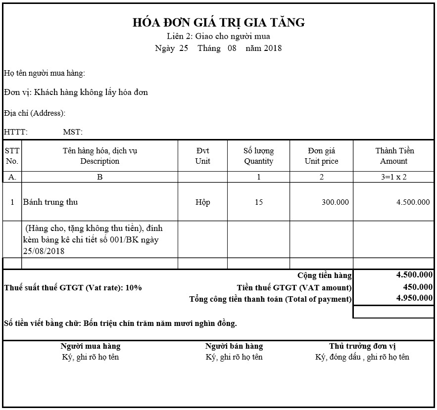 Hoạch toán chi phí mua quà tặng đối tác